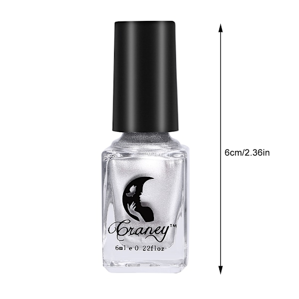 Muodi Metallic Mirror Silver Effect 6ml Kynsilakka Metalli Kiiltävä Manikyyri Kynsien Taidetyökalu #1