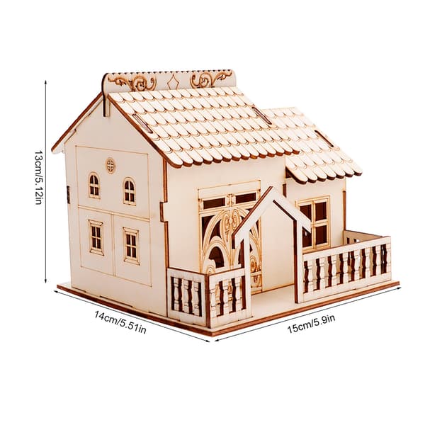 Miniatyr Villa Pengar Mynt Förvaringslåda Spargris Hus Modell Heminredning (Triangulär Port)