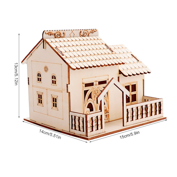 Miniatyr Villa Pengar Mynt Förvaringslåda Spargris Husmodell Heminredning (Triangulär Grind)