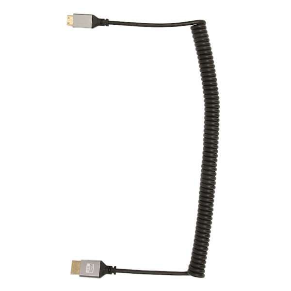 Mini HD Multimedia Interface fjäderadapterkabel 4K 60Hz 18 Gbps förlängningskabel för surfplatta kamera TV-skärm Mini hane till HD hane fjäderkabel