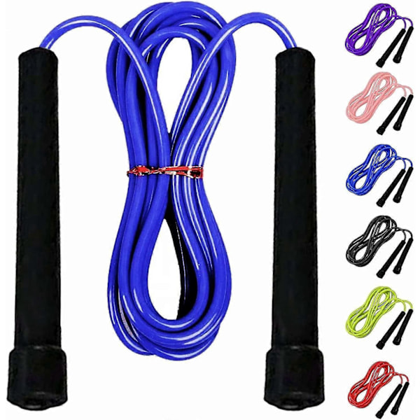Justerbart hopprep Speed Rope Blå för Boxträning Hopprep för Män och Kvinnor Fitness Skolspel för Barn Utomhusaktiviteter