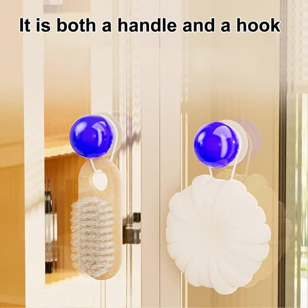 Colorful Suction Cup Hook 7-pack - Reusable and Strong - For Glass and Tiles - No Drilling and Removable