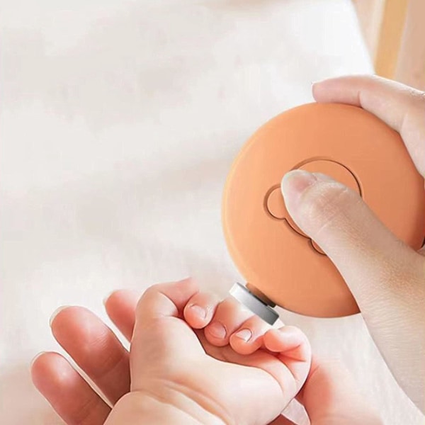 Elektrisk Baby Nagelklippare Säker och Skonsam Nagelsvård för Spädbarn och Barn med Mjuk Slipande Dynka och Anti-klämdesign