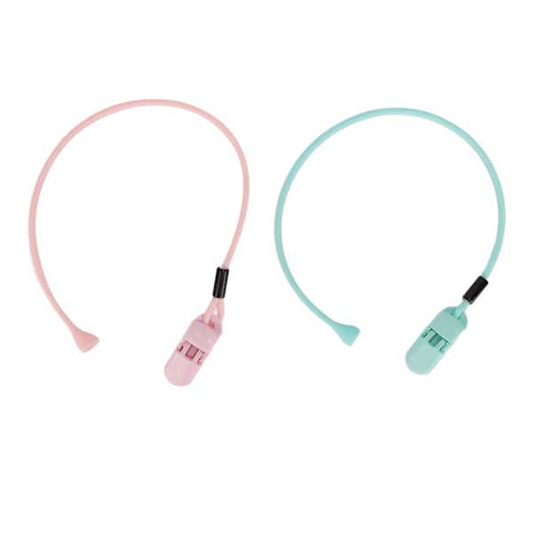 Hörselhjälpsklämmor Rosa Grön Kombinationsset Bärbar Kompakt Flexibel Silikon Hörselhjälp Anti Förlorad Lanyard