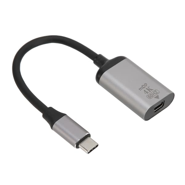 USB C til DisplayPort Adapter 4K 60Hz Aluminiumlegering Plug and Play USB C til Mini DP Adapter til Laptop Telefon Tablet