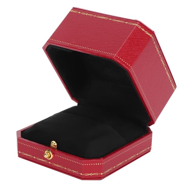 2 ST Ringask Smyckesförvaring Display Ring Presentfodral för Frieri Förlovning Bröllop Röd