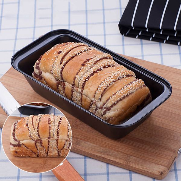 Rektangulær toastform i kulstofstål bagebrødform non-stick brødform kagebageform