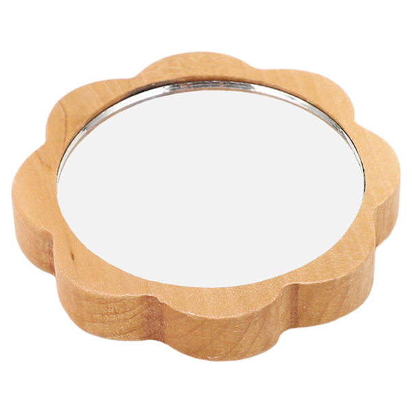Pieni pyöreä puinen meikkilamppu