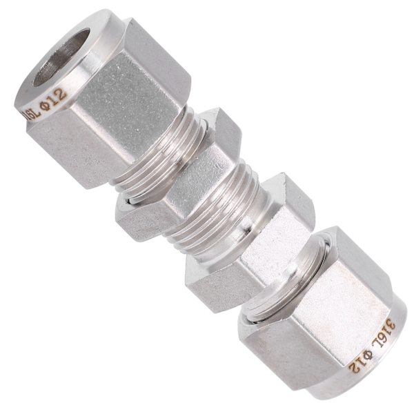 316 rustfrit stål dobbelt ferrule kompressionsfitting skotstik tilbehør Ф1/2