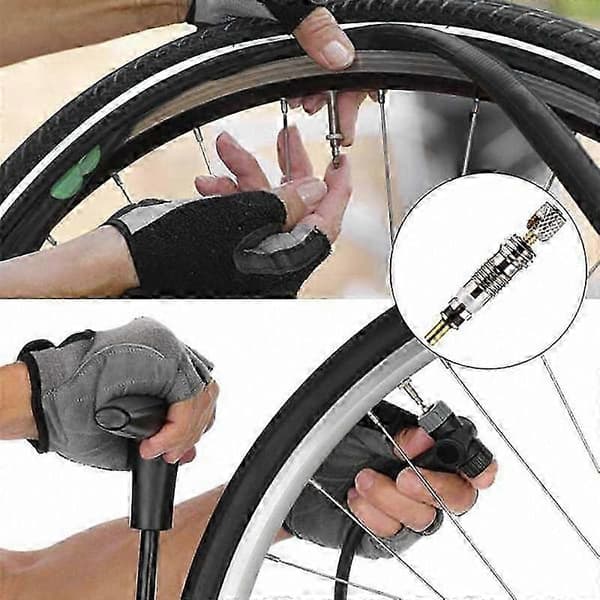 12-pack Brass Core Presta Valve Tool for Road Bike Tire Repair and Maintenance with Air Valve Adapter Silver