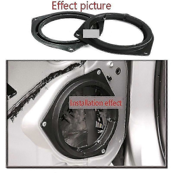 6.5-tommers Stereo Høyttaler Matte Adapter Ledning Feste Plugger Plater Brakett Avstandsstykker Ring For Zekai, Foran og Bakdør