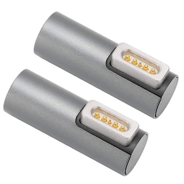 2 STK DC Hun til Magsafe 1 Adapter Maksimal Understøttelse 5A 18,5-20V Strøm PD Opladning Magnetisk L-Tip Adapter med Indikator