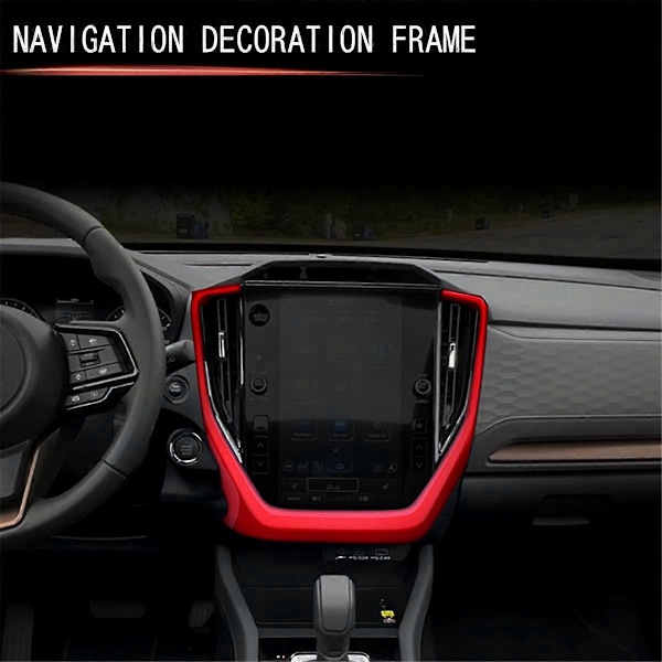Auton navigointinäytön kehys Subaru LHD Punainen