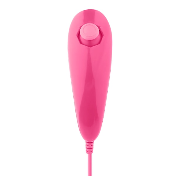 Buet spillhåndtak-kontroller Gamepad fjernkontroll for Nintendo Wii (rosa)