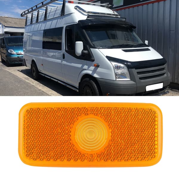 1 stk. gul sidemarkeringslygteglasdæksel 1671689 passer til FORD TRANSIT MK6/MK7