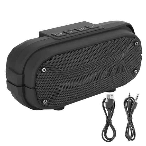 Multifunktionell bärbar Bluetooth-högtalare för utomhussporter, trådlös stereohögtalare (svart)