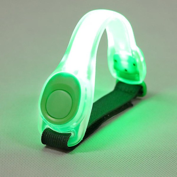 4-pack Green Glow LED-silikonbröstskydd för nattlöpning eller cykling