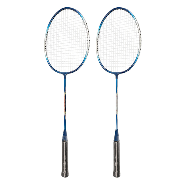 REGAIL 2 st badmintonracket i järnlegering, 2-spelar badmintonracketset för barn och vuxna, blå