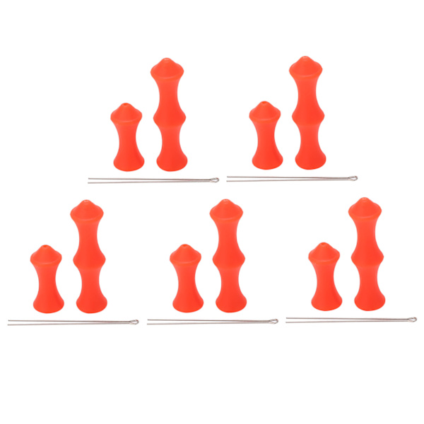 5 set Bågsträngsflikar Guard Soft Silikon Bågskytte Fingrar Skydd med monteringsstift för utomhusskytte
