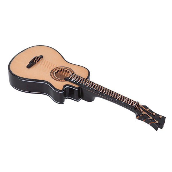 Miniatyr akustisk klassisk gitarrmodell Mini trägitarr skrivbordsdekoration presenter20cm
