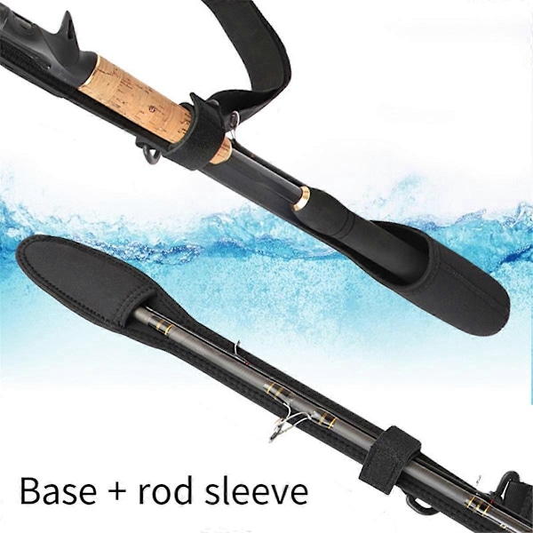 Svart hatt lang stil Justerbar oppbevaringsveske for fiskestang