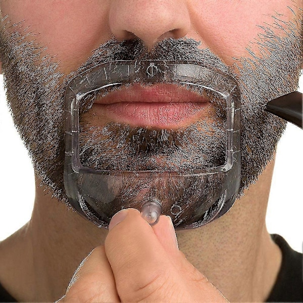 Menn Bartformer - 5 stk Stylingmal for Geitebart Skjegg Guide Stensil Barberingsdesignverktøy Blå