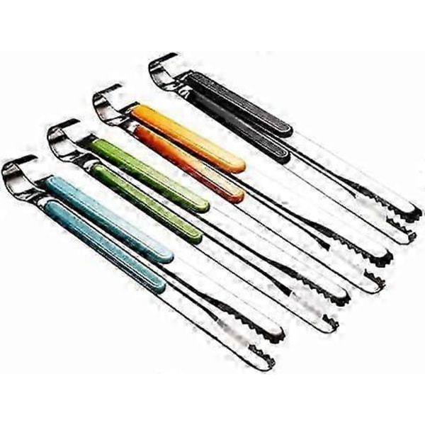 30cm 4 stk. Kjøkkentang i rustfritt stål, serveringstang for matlaging, metallmat tang med sklisikkert komfortgrep, non-stick matlagingstang høy varmebestandighet
