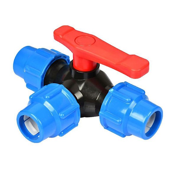 Vandkompressionsfitting, 1 x Vandslange Kompressions T-stykke til Havebrug Landbrugs Irrigation (25mm)