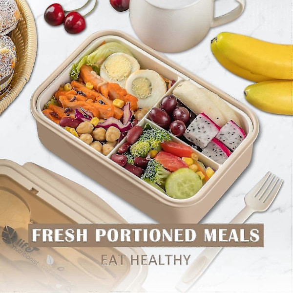 Bento Matboks for Voksne og Barn - 1400 ml Kapasitet Rosa