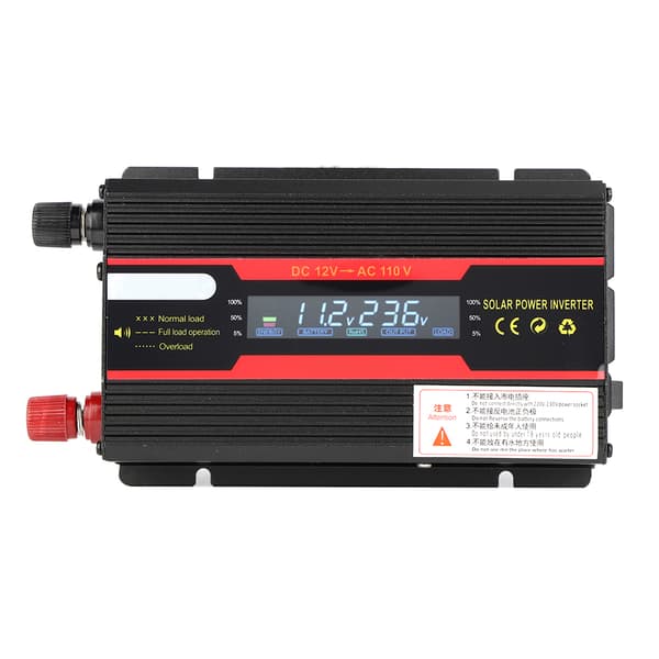 600W Bilstrømspenningsomformer 12V til 110V LCD-skjerm
