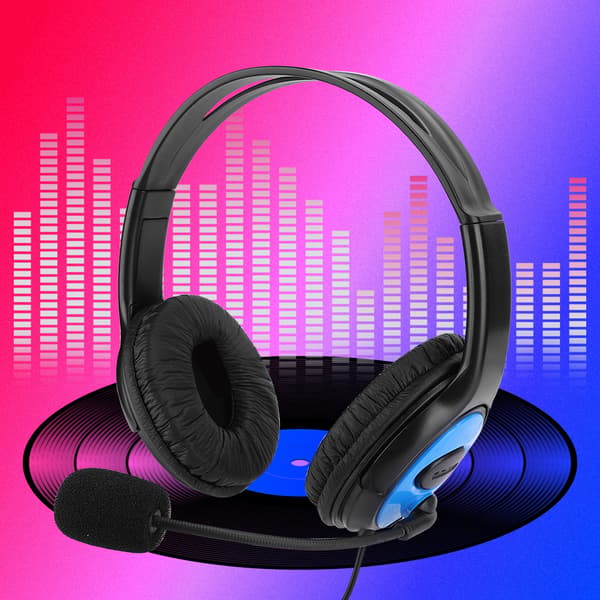 A4 ABS Lett Gaming Headset Støyreduserende Mikrofon Hodetelefonutstyr for PS4/X ONE