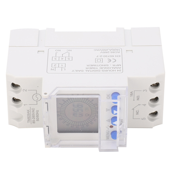 Digital Timer Switch Analog Programmerbar Bagbelyst Flydende Krystal Display TM929AK 85‑265V 16A