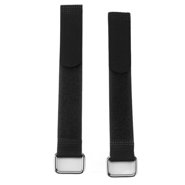 Justerbare elastiske cykelstropper - 2 stk., 20x200 mm, nylon, sort