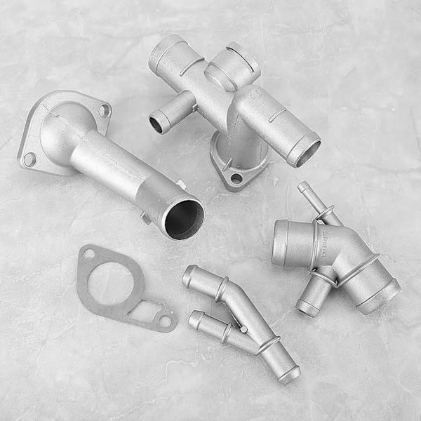 4 stk. / sæt aluminiums motor kølevæske slange flange kit passer til Mk4 1.8T 2000-2005 06A121132A