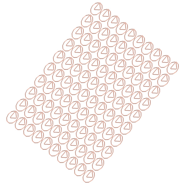 100 stk binders gull søt unik form lett bærbar galvaniseringsprosess metall binders med oppbevaringsboks polygon