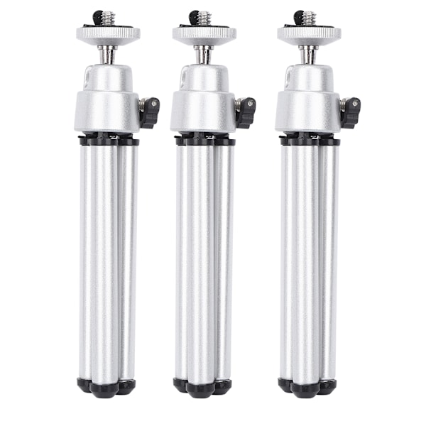 3PCS Aluminium Alloy Silver Stoving Varnish Mini Anti-Shake Teleskopstativ