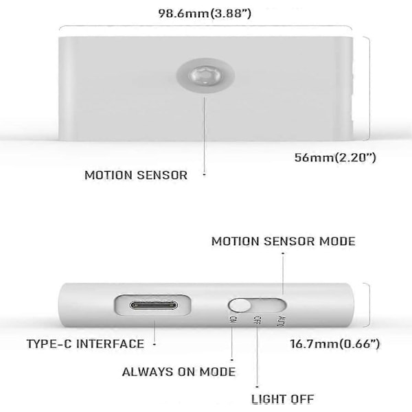 Intelligent Sensing Nattlampa LED Infraröd Ljussensor Nattlampa ZD B2 EE 3st