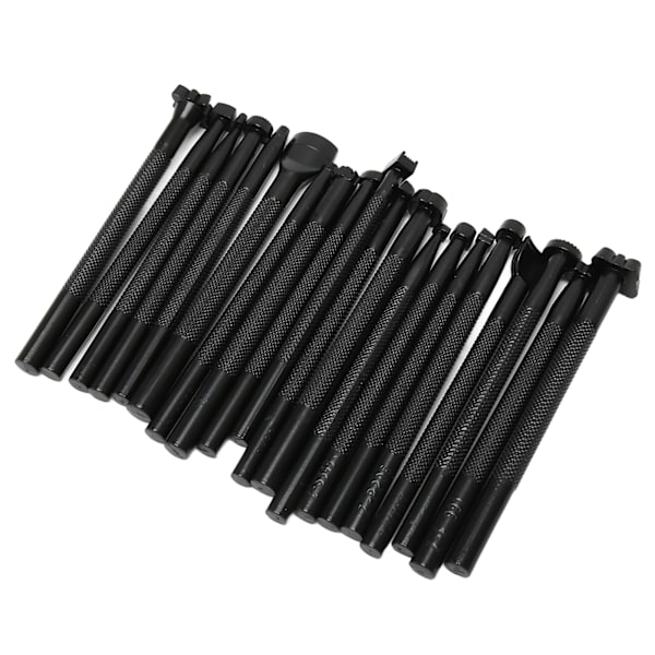 20 kpl Nahan leimaustyökalut Käsintehty Tarkka Tulostus Liukumaton Nahkaleimasinsarja DIY Craft Blackille