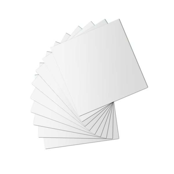 25 stk DIY firkantede spejl vægklistermærker 15 cm selvklæbende fliser 3D spejldekor til DIY Acryli