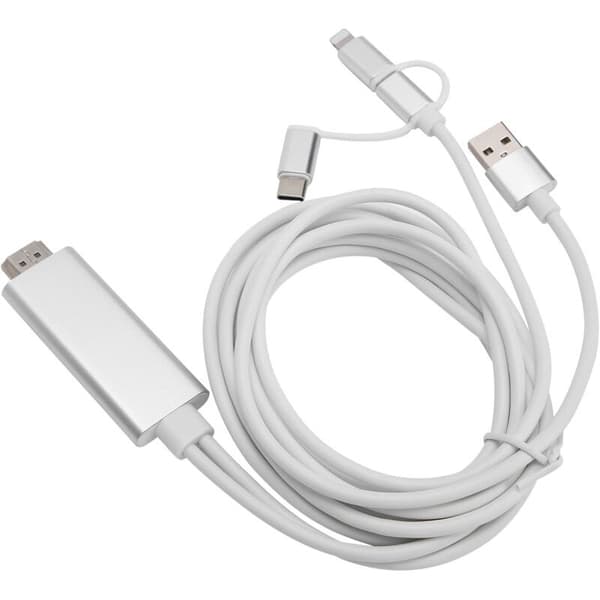 3-i-1 HDMI-adapter med Micro USB Type-C - Skärmkonverterings- och speglingskabel