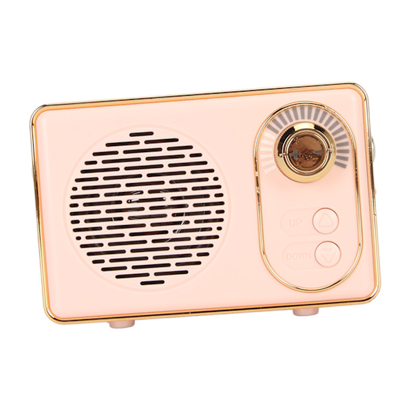 Retro Bluetooth 5.0 -kaiutin Vintage Mini Bluetooth -kaiutin Muistikortti AUX USB Ladattava MP3-soitin Retkeilyjuhliin Lahja Pinkki