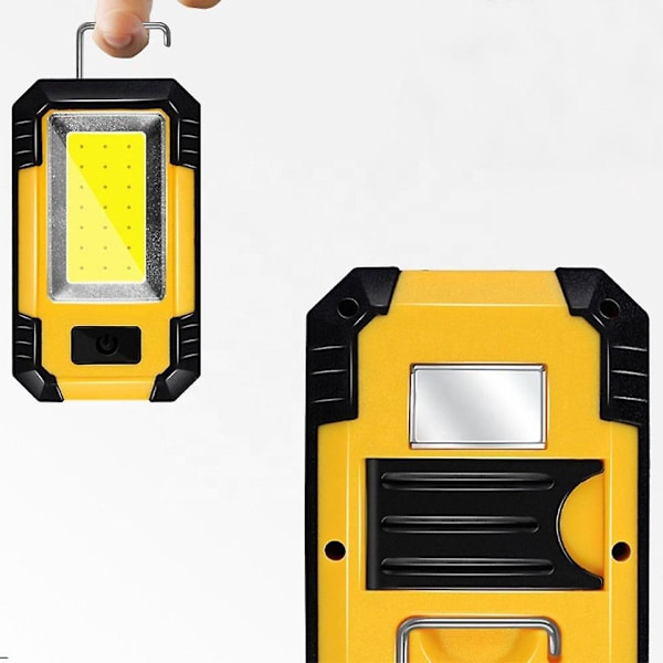 Laderbar Magnetisk LED Arbeidslys - 40W, 1500 Lumen, Bærbar Arbeidslampe med Metallhengende Krok og 3 Lysmoduser - Ideell for Bil, Arbeidsplass