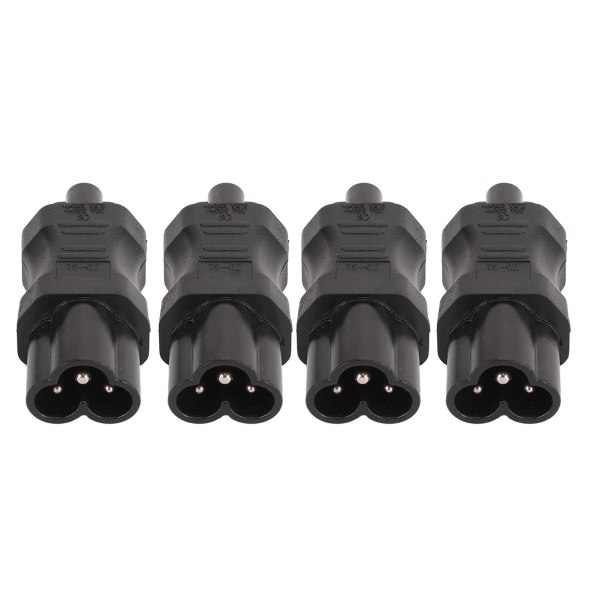 4st IEC320 C6 till IEC320 C5 power IEC320 C6 till C5 power Adapter Kontaktomvandlare för bärbar dator