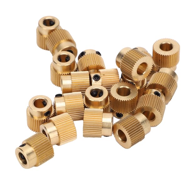 20 stk. 40 tænder drivgear messing gul 3D-printer udskiftningstilbehør 11 mm x 11 mm