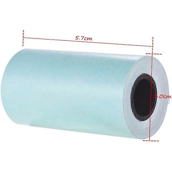 Skriverpapir, Utskrivbart klistremerkepapirrull Direkte termisk papir med selvklebende 57 * 30mm (2.17 * 1.18in) for PeriPage A6 Lomme Termisk Skriver for