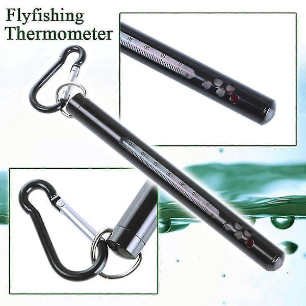 Flugfiske Termometer Utomhus Metall Vatten Temperaturmätare Grön