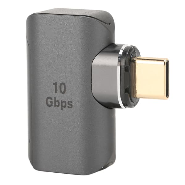 Typ C till USB3.1 magnetisk adapter 24 stift stöder 4K 8K 60HZ HDR mörkgrå typ C rätvinklig adapter för bärbara datorer surfplattor
