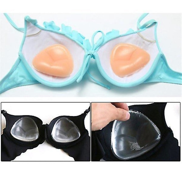 Silikon Trekant Push Up BH-puter - Transparent Brystforstørrer for Kvinner