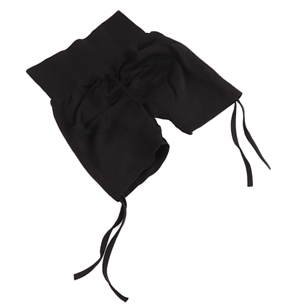 Yogashorts Ergonomisk hög midja rumpa lyftande sömlös dragsko Workout löparshorts för kvinnor M Svart