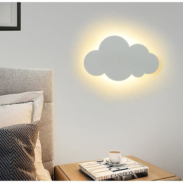 Moderne Innendørs Sky Lampe Vegglampe Akryl Lampeskjerm Med Innebygd LED Lys Barnerom Varmt Hvitt Lys 25 16CM